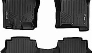 MAXLINER Floor Mats 2 Row Liner Set Black for 2017-2018 Nissan Titan Crew Cab / 2016-2018 Titan XD Crew Cab (with Underseat Tool Box)