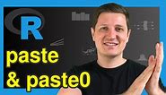 paste & paste0 R Functions (4 Example Codes) | Separator & Collapse