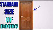 What is the standard size of a door in residential Buildings?