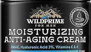 Men's Face Moisturizer Cream - Anti Aging & Wrinkle - Made in USA - Collagen, Hyaluronic Acid, Vitamins E & A, Avocado Oil - After Shave Lotion - Age Facial Skin Care, Day & Night Moisturizing, 2 oz