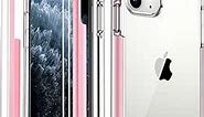 COOLQO Compatible for iPhone 11 Pro Case 5.8 Inch, with [2 x Tempered Glass Screen Protector] Clear 360 Full Body Coverage Silicone Protective Shockproof for iPhone 11 Pro Cases Phone Cover - Pink