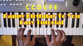 How To Play Happy Birthday To You - Very Easy Piano Tutorial For Beginners