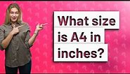 What size is A4 in inches?