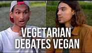 Vegetarian fights back against vegan