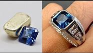how to make blue sapphire ring for men - jewelry maker