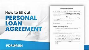 How to Fill Out Personal Loan Agreement Online | PDFRun