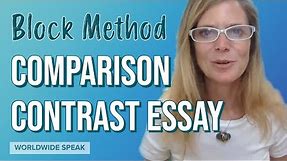Comparison Contrast Essay | Block Method | English Writing Skills 2020