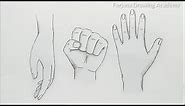 hands drawing tutorial for beginners / 3 Different Ways