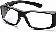 PYRAMEX SB7910D20 Pyramex Clear Safety Reader Glasses, Scratch-Resistant,Black Frame
