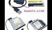 SLIMLIME / SLIM - SATA to USB 3.0 Cable, connect laptop optical drive externally