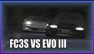 INITIAL D - FC3S VS EVO III [HIGH QUALITY]