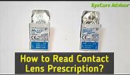Contact Lens Prescription|Contact Lenses|How to Read Contact Lens Power|Know your contact lens