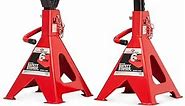 AFF Jack Stands (3 and 6 Ton Capacity) - Heavy Duty Ratchet Style Car Jack Stands - (1 Pair)