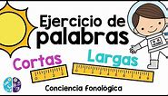 Ejercicio para aprender a leer - Palabras cortas y largas - Minders #canaleducativo