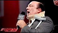 CM Punk brutally attacks Paul Heyman with a Kendo stick: Raw, Nov. 11, 2013