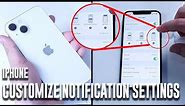 How to customize notification settings on the iPhone | iPhone 13 tutorial.