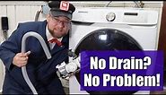 Samsung Washer Won't Drain - How to Fix ND, 5C, SE, SC or SUDS codes!