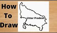 Drawing Uttar Pradesh Map - Easy & Simple