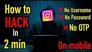 How to hack instagram account in mobile 2024 | instagram account hack | instagram