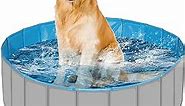 Dog Pool for Medium Dogs, Plastic Pool for Dogs, Dog Bathtub Portable, Foldable Pool (40''x 12'')