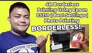 4R Borderless Printing Using Epson L3210 | Best Settings | Tech Tips