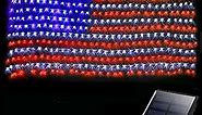 American Flag Lights Outdoor Solar Powered,420 Super Bright LEDs,6.5ft x 3.28ft,Memorial Day Decorations of The United States for Independence/National/Memorial Day,July 4th,Christmas Decoration