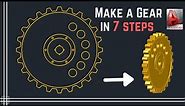 Autocad - How to draw and model a Gear (in 7 steps)