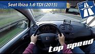 Seat Ibiza 1.6 TDI (2015) on German Autobahn - POV Top Speed Drive