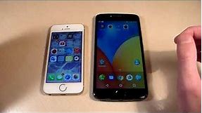 Motorola Moto E4 Plus vs iPhone 5S