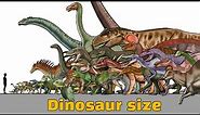 Moving Dinosaur Size Comparison 2D | Animated Size Comparison | dinosaur name study