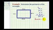 Ex: Determine the Perimeter of a Rectangle Involving Whole Numbers