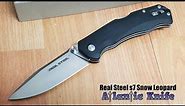 REAL STEEL S7 SNOW LEOPARD LOCKBACK G-10 ELMAX STEEL FOLDING KNIFE 9436