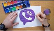 How to draw the Viber app icon - Viber logo