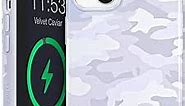 Velvet Caviar Designed for iPhone 14 Plus Case Camo [10ft Drop Tested] Compatible with MagSafe - Protective Microfiber Lining (White Camouflage)