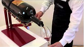 VCANTER ® the elegant and precise decanting cradle for large format wine and champagne bottles