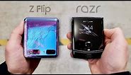Samsung Galaxy Z Flip vs Motorola RAZR DROP Test!