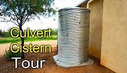 Culvert Cistern Tour - Rainwater Harvesting DIY