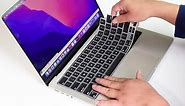 Keyboard Cover for 2024 2023 MacBook Air 15 inch M2 M3 Chip A2941 A3114, Compatible with 2024 2023 2022 MacBook Air 13.6" M2 M3 A2681 A3113 US Keyboard Protector -Black