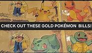 24k Gold Pokémon Banknotes