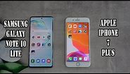 Samsung Galaxy Note 10 Lite vs iPhone 7 Plus | SpeedTest and Camera comparison
