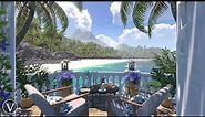 Beach Cove Balcony | Day & Sunset Ambience | Ocean Waves & Tropical Nature Sounds
