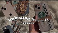 Unboxing aesthetic iPhone 13 covers/cases haul ! 🧋