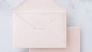 PONATIA 50 Pack A4 Envelopes, 4 1/4 x 6 1/8 Inches Blush Pink Envelopes Perfect for Gift Cards, Wedding Details Cards, Thank You Cards and any 4x6" Inner Sheets