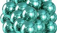RUBFAC 65pcs Turquoise Balloons, Teal Balloons Metallic Green Latex Balloons, 12 Inches Helium Party Balloons with Ribbon for Wedding, Birthday, Graduation, Gender Reveal, Prom