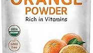 Organic Orange Powder, 8 Ounce, Orange Fruit Powder, Freeze Dried, Rich in Antioxidants and Immune Vitamin C for Immune System Booster, Best Flavor for Smoothie, Drinks, Coffee and Baking, No GMOs