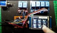 Working with HMI TFT Touch Display with toggle switch Button, 6 Channel Relay