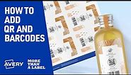How To Add QR and Barcodes with Avery Design and Print Online