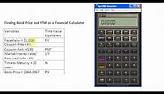 Finding Bond Price and YTM on a Financial Calculator