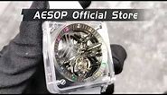 AESOP Flying Tourbillon Skeleton Mechanical Sapphire Luxury Watches Waterproof Watch For Men