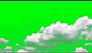White Clouds on Green Screen